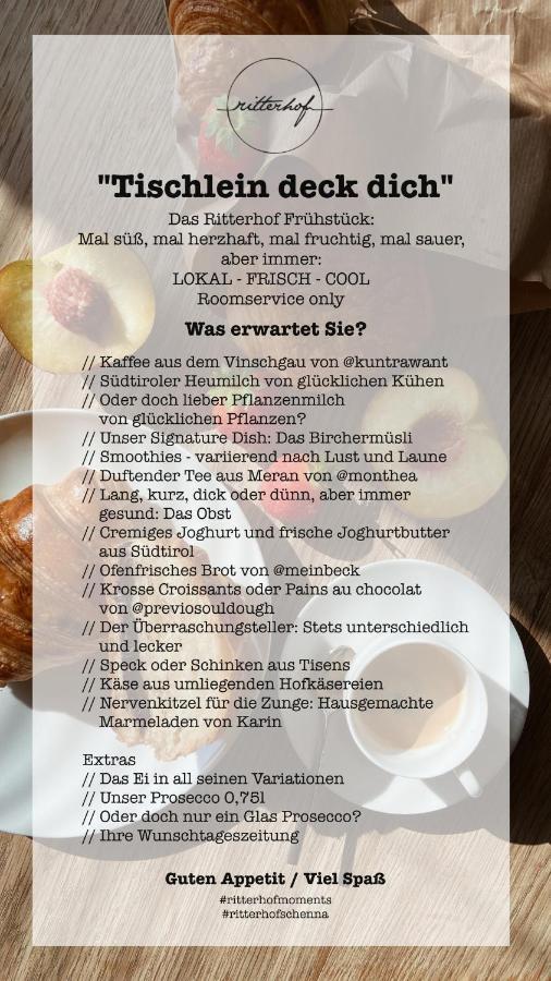 Apartmenthotel Ritterhof Suites & Breakfast Schenna Eksteriør billede
